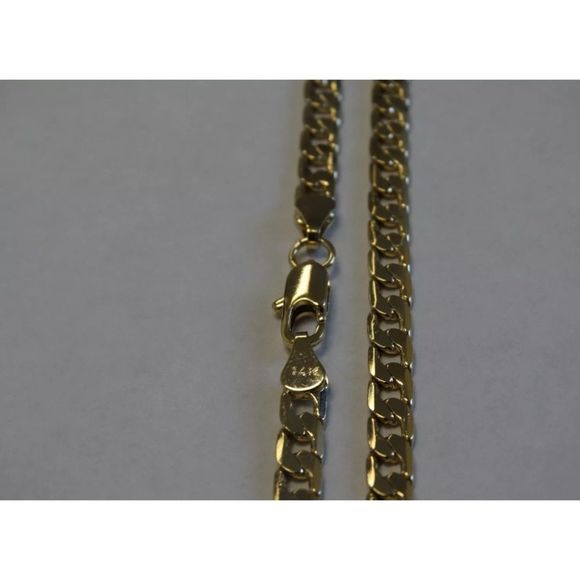 14K High Polish STAMPED Cuban Link Gold Chain NEW - Picture 3 of 4